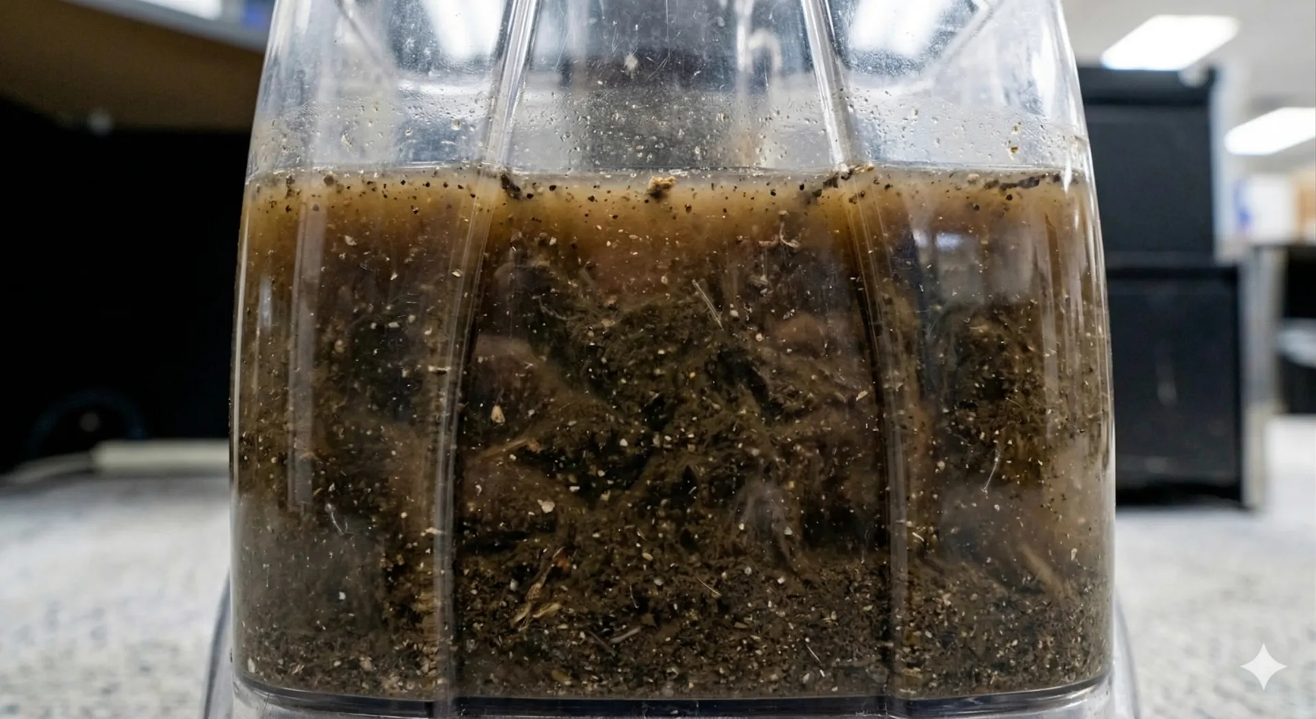 Black water extraction tank showing contaminated water
